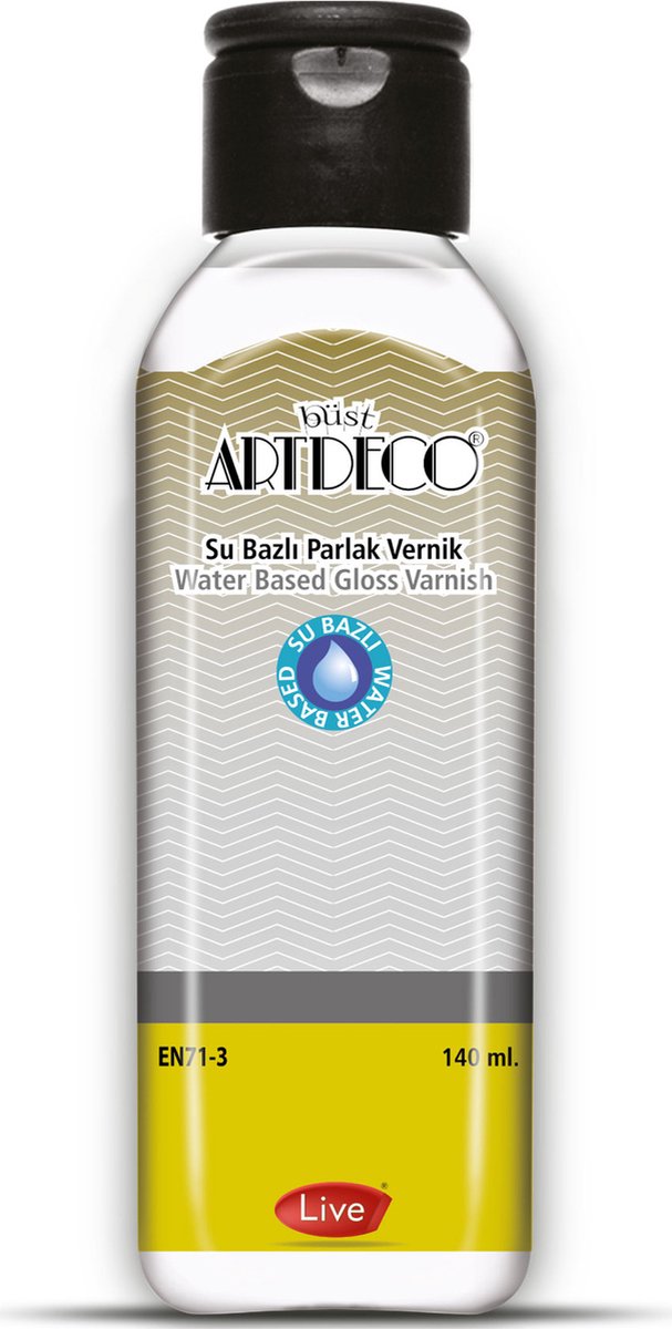 Artdeco - Vernis - Acrylvernis -   - Glansvernis glanslak op waterbasis | 140 ml | Ideaal voor kleinere kunstwerken en DIY projecten | Duurzaam en weerbestendig-